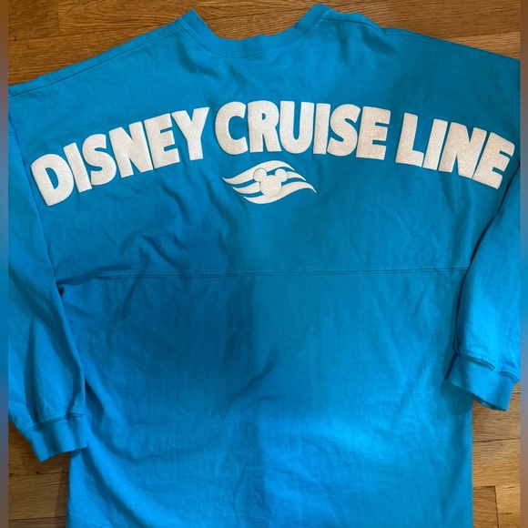 Disney Tops - Disney Cruise Line Spirit Jersey Teal Blue Lace Up Size M Long Sleeve